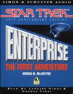 Enterprise - The First Adventure, audiobook cover, 1996 UK cassette edition.jpg (44 KB) Audiobook cover, 1996 UK cassette edition