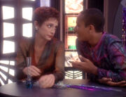 Kira Nerys and Jake Sisko