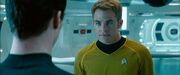 Kirk confronts Harrison in brig