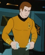 Kirk taking off life support belt