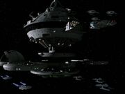 USS Defiant, Excelsiors and Mirandas at SB375