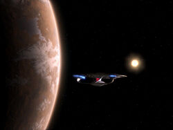 A remote planet in the Zeta Gelis star cluster