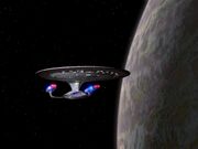 Die Enterprise im Orbit von Tagus III.