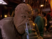 Morn with a green drink