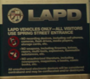 LAPD parking sign
