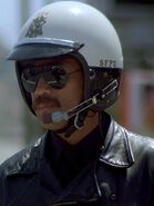 Ein Motorradpolizist des SFPD auch dem Jahre 1986