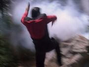 Riker knocked down from blast