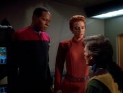 Sisko and Kira question Boone