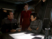 William Ross, Kira Nerys, and Kimara Cretak