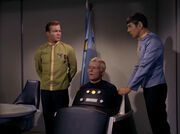 Kirk, Pike, and Spock