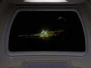 Klingonen greifen Dukats Schiff an