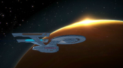 USS Enterprise over Genesis