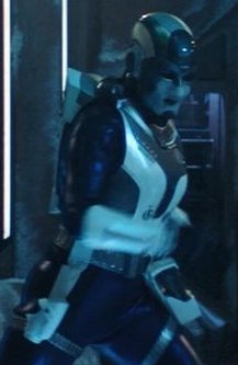 ...as stunt double for Hannah Cheesman