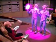 Picard and aliens in forcefield 2366