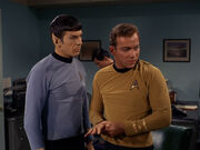 Spock rescuing James T. Kirk