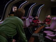 Tam Elbrun confronts William T. Riker