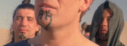 Three different chin tattoos