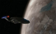 Enterprise-NX im Orbit um Zobrals Heimatplaneten