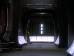 Corridor of the docking ring on board Deep Space 9