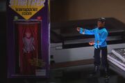 Mego Spock enticing Sheldon Cooper to play with the Palitoy transport room playset