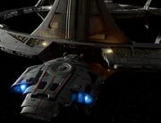 USS Defiant moored at Docking Bay 3