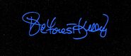 DeForest Kelley signature