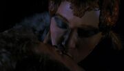 Kirk and Martia kiss