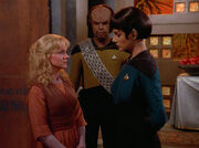 Kareen, Worf, and Selar