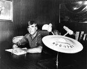 USS Enterprise three foot model in Gene Roddenberry's office