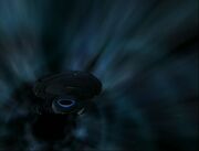USS Voyager at high slipstream
