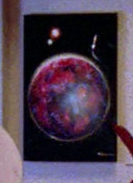 A painting in Beverly Crusher's quarters, the observation lounge, the guest quarters and in a corridor at Starfleet Headquarters (TNG: "The Naked Now", "Too Short A Season", "Coming of Age", "Symbiosis", "Conspiracy", "The Child", "Where Silence Has Lease", "Loud As A Whisper", "Unnatural Selection", "The Emissary", "Evolution", "The Survivors", "Who Watches The Watchers", "The Price", "The Defector", "The High Ground", "The Offspring", "Tin Man", "The Best of Both Worlds", "Galaxy's Child")