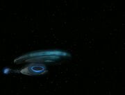 USS Voyager attempting to create a slipstream