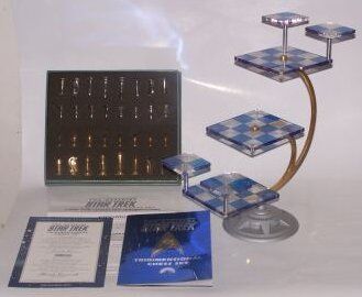 Star Trek Tri-Dimensional Chess Set - 24kt Gold and Sterling