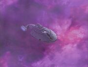 USS Voyager inside Mutara class nebula