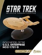 Outer sleeve for the 18k gold-plated USS Enterprise-D Special Edition