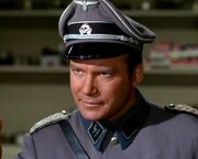 Kirk dressed in Nazi attire