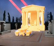 Apollo's temple under attack