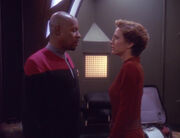 Benjamin Sisko and Kira Nerys, 2372