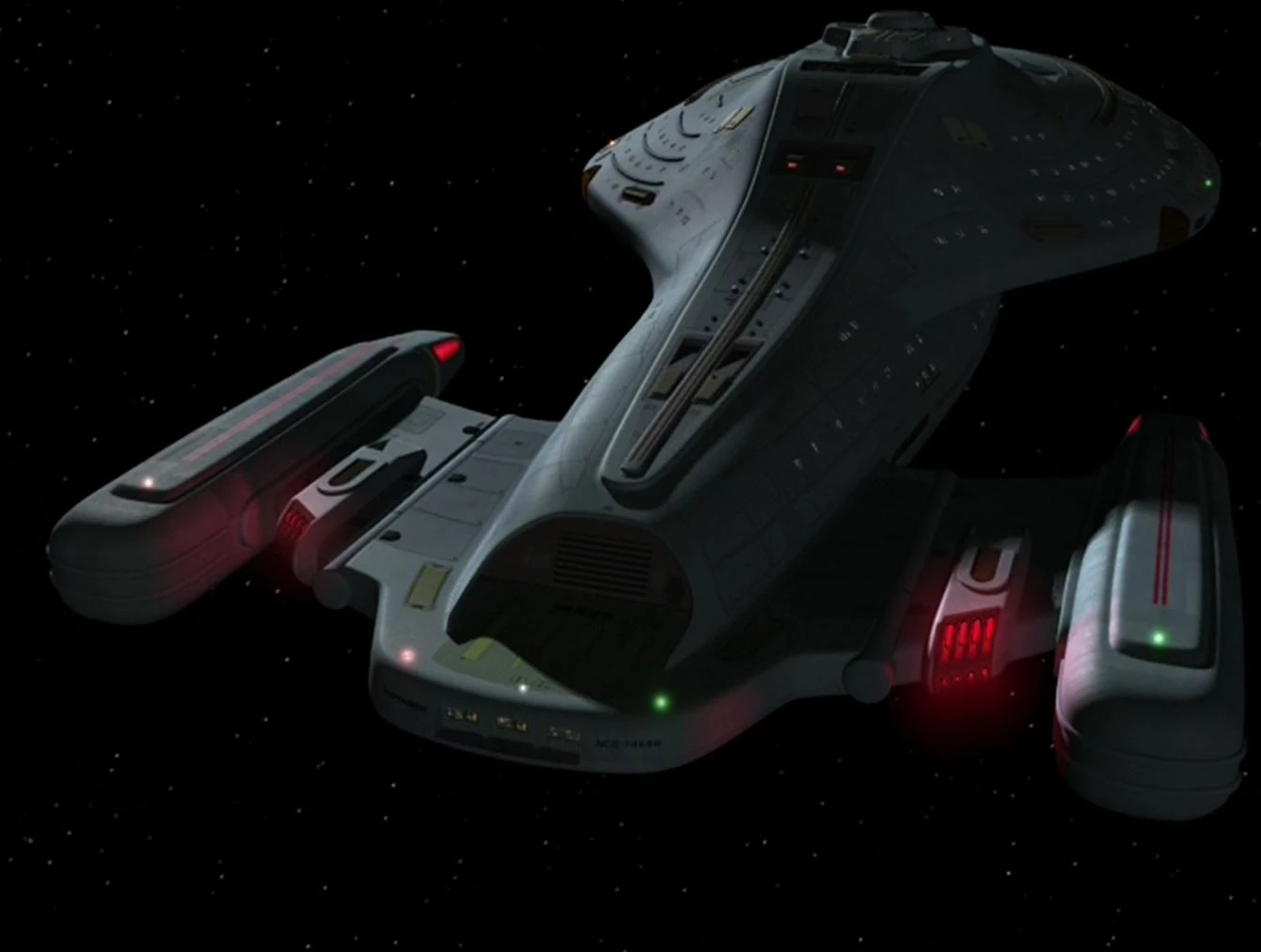 USS Voyager's impulse drive at maxium