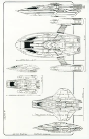 Scout ship scale dimensions by John Eaves