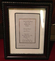 Wedding invitation - Picard album framed