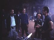Winrich Kolbe directs  on the set of "The Siege of AR-558"
