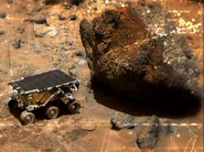 Sojourner approaches Yogi.jpg (857 KB) Mars Pathfinder rover Sojourner approaches the Martian rock "Yogi" in 1997