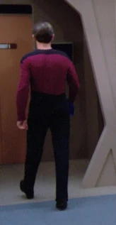 In a corridor Played by an unknown actor (TNG: "Conspiracy")
