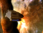 Type 6 shuttle investigating a class 1 nebula