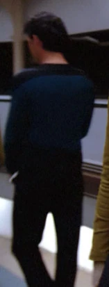 In a corridor Played by an unknown actor (TNG: "The Neutral Zone")