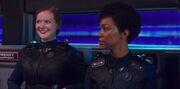 Michael Burnham Sylvia Tilly Boarding Party