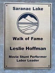 Leslie Hoffman's plaque