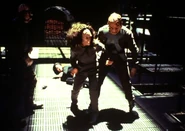 Stunts bts, Faces.jpg (67 KB) Lynn Salvatori and Dennis Madalone filming "Faces"