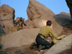 Kirk fires cannon at Gorn